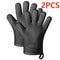 Premium Silicone Oven Mitts, Heat Resistant Cotton Lined Cooking Gloves, Waterproof & Non-Slip for BBQ, Grilling, Baking