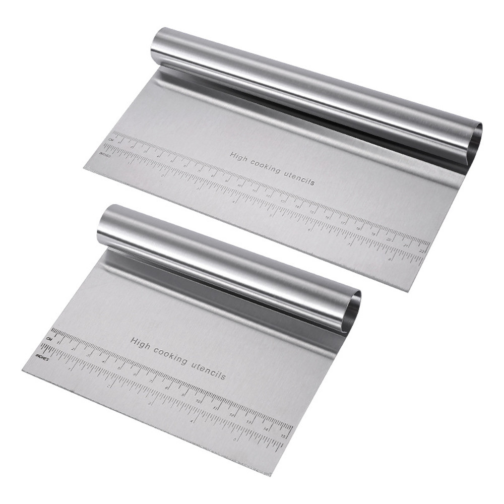 Premium Stainless Steel Dough Cutter Scraper MultiFunction Kitchen Tool For Dough Pizza Vegetables 3