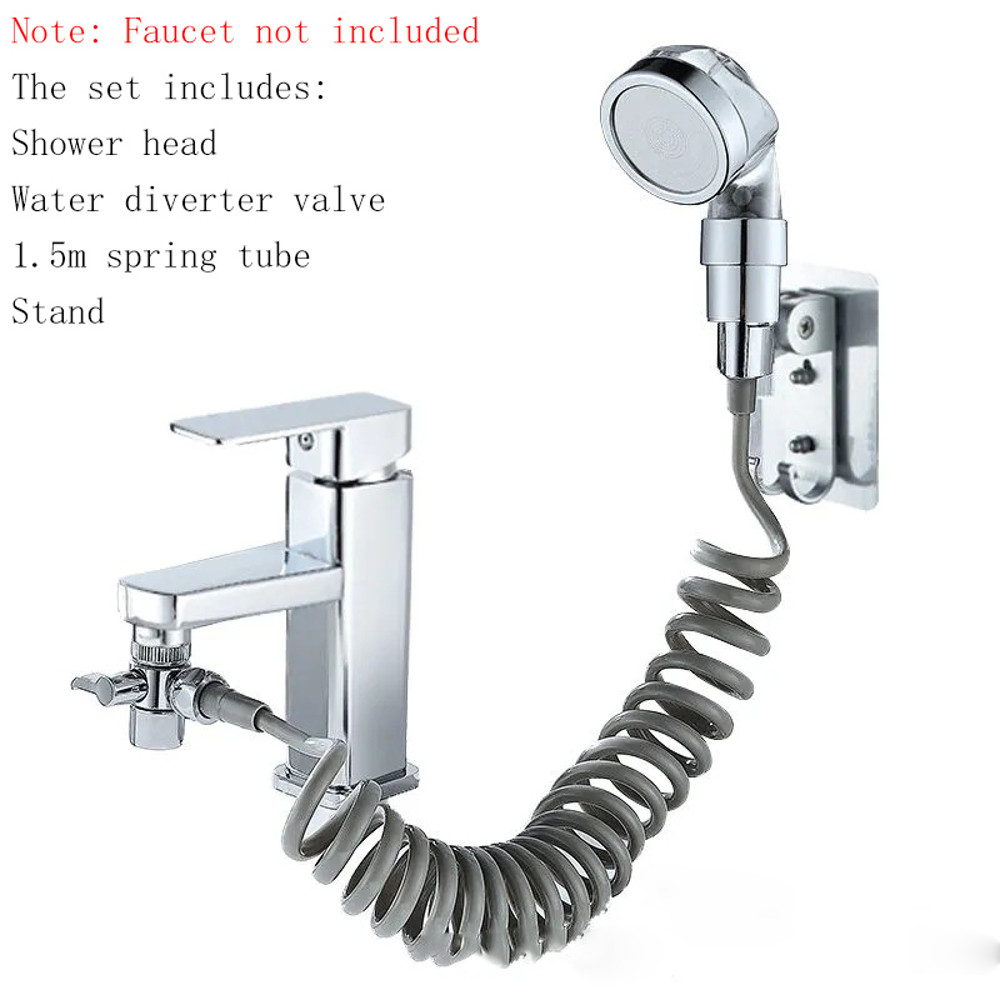 Bathroom Washbasin Pool Shampoo Shower Faucet External Shower Extender Hand Washing Shower Booster 5