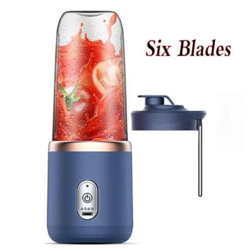 Personal Electric Mini Bottle Juicer Portable Fruit Juice Blender USB 6 Blade Cup Machine For Summe 6