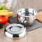 Hot Food Lunch Bento Box, Stainless Steel Thermo Insulated, Round Noodle Bowl, Double Layer Fast Food Storage Container