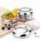 Hot Food Lunch Bento Box, Stainless Steel Thermo Insulated, Round Noodle Bowl, Double Layer Fast Food Storage Container