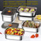 Stainless Steel Crisper Lunch Box Sealed Leakproof Bento Box Refrigerator Freezer Storage Box For C