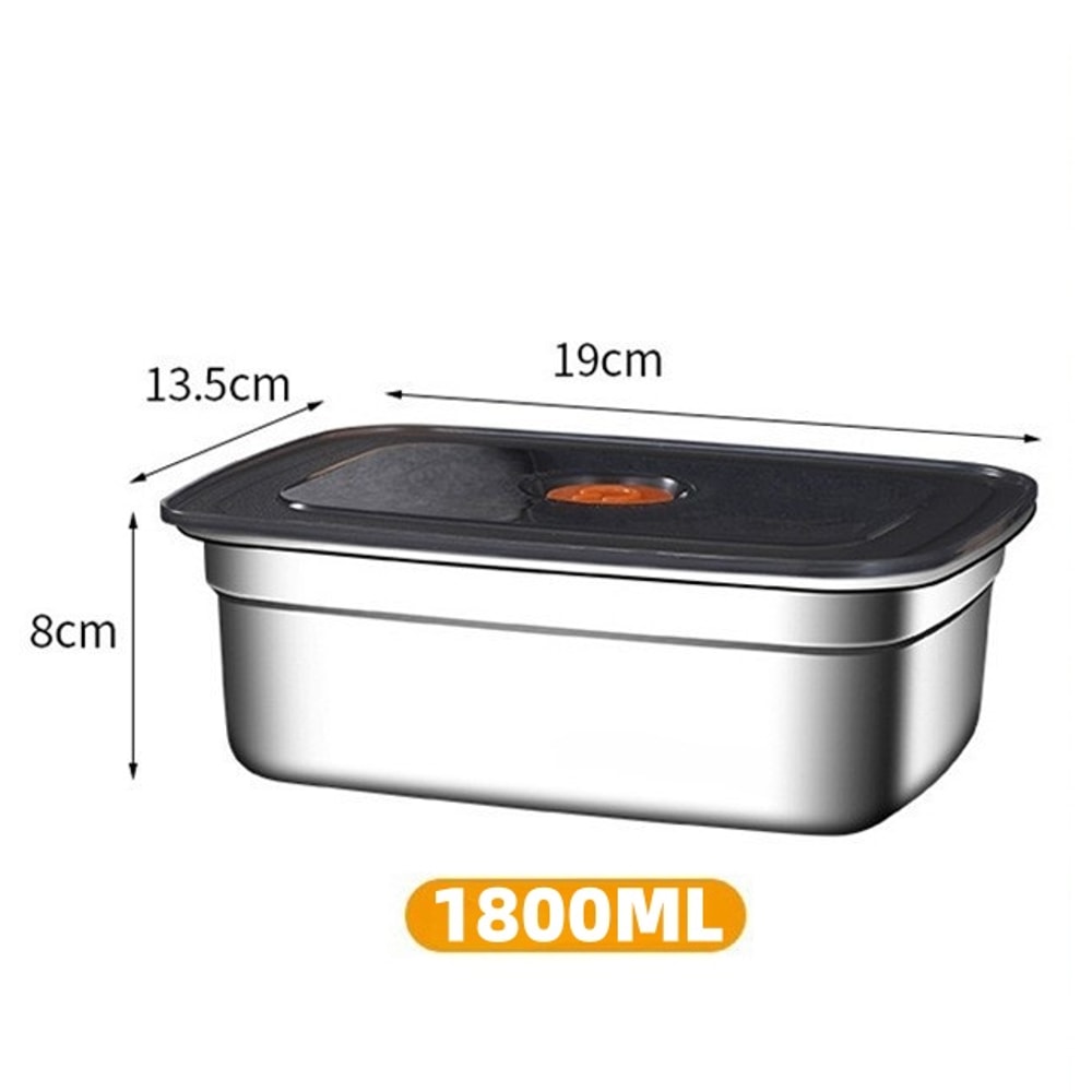 Stainless Steel Crisper Lunch Box Sealed Leakproof Bento Box Refrigerator Freezer Storage Box For C