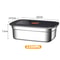 Stainless Steel Crisper Lunch Box Sealed Leakproof Bento Box Refrigerator Freezer Storage Box For C