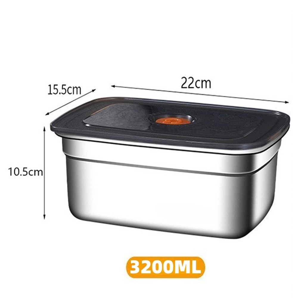 Stainless Steel Crisper Lunch Box Sealed Leakproof Bento Box Refrigerator Freezer Storage Box For C