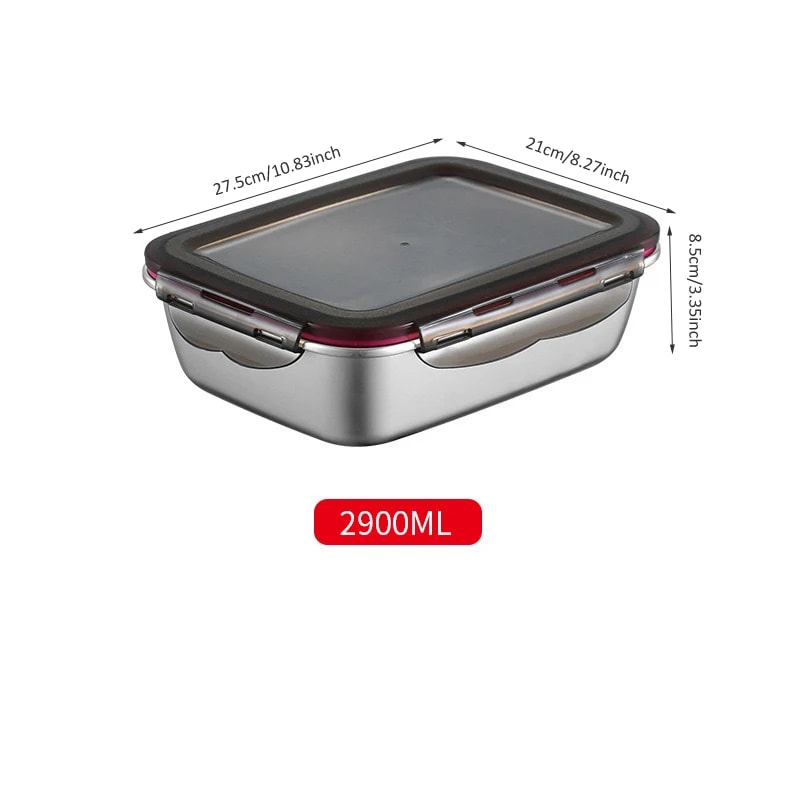 Stainless Steel Lunch Bento Box, Sealed Leakproof Food Storage Box, Portable Household Pickle Box, Refrigerator Food