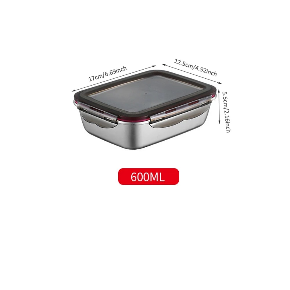 Stainless Steel Lunch Bento Box, Sealed Leakproof Food Storage Box, Portable Household Pickle Box, Refrigerator Food