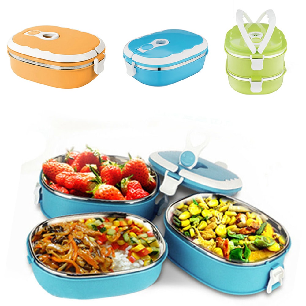 Portable Food Warmer School Students Lunch Box Thermal Insulated Container Food Grade Stainless Ste 3