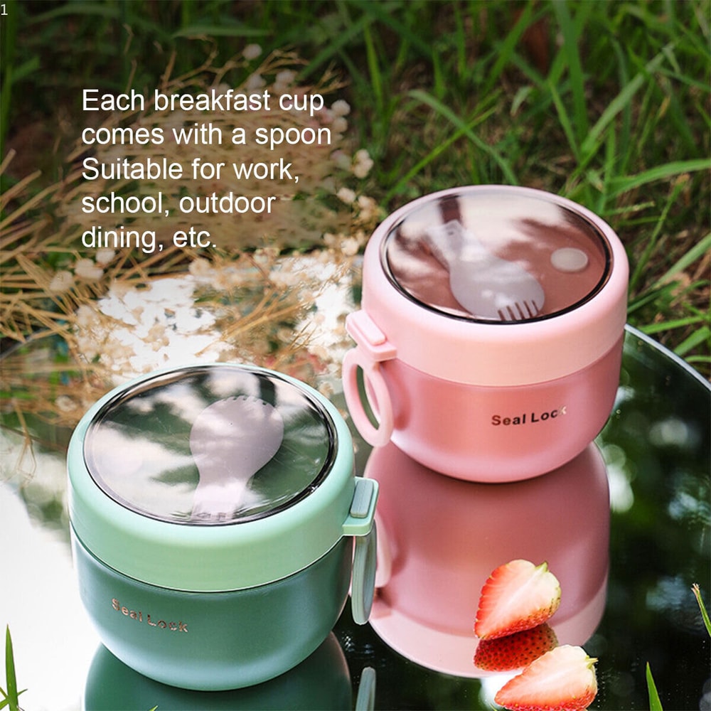 Stainless Steel Lunch Box Hot Food Flask Soup Storage Vacuum Thermal Jar Bento Lunch Box For Kids T
