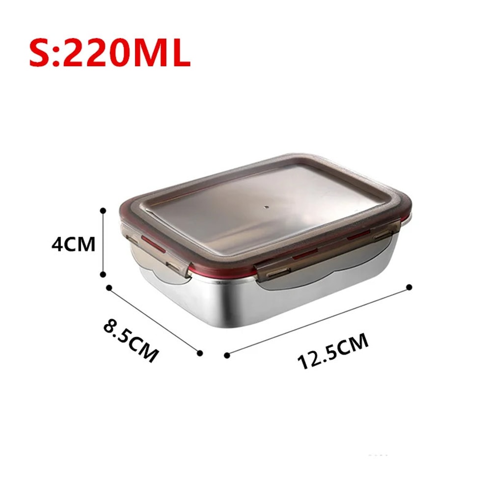 Stainless Steel Bento Box Leakproof Food Storage Lunch Box Microwave Heating Travel Pickle Box For 3