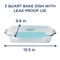 Quart Glass Baking Dish With Locking Tempered Oven Safe Casserole Storage Container Ideal For Roast 1