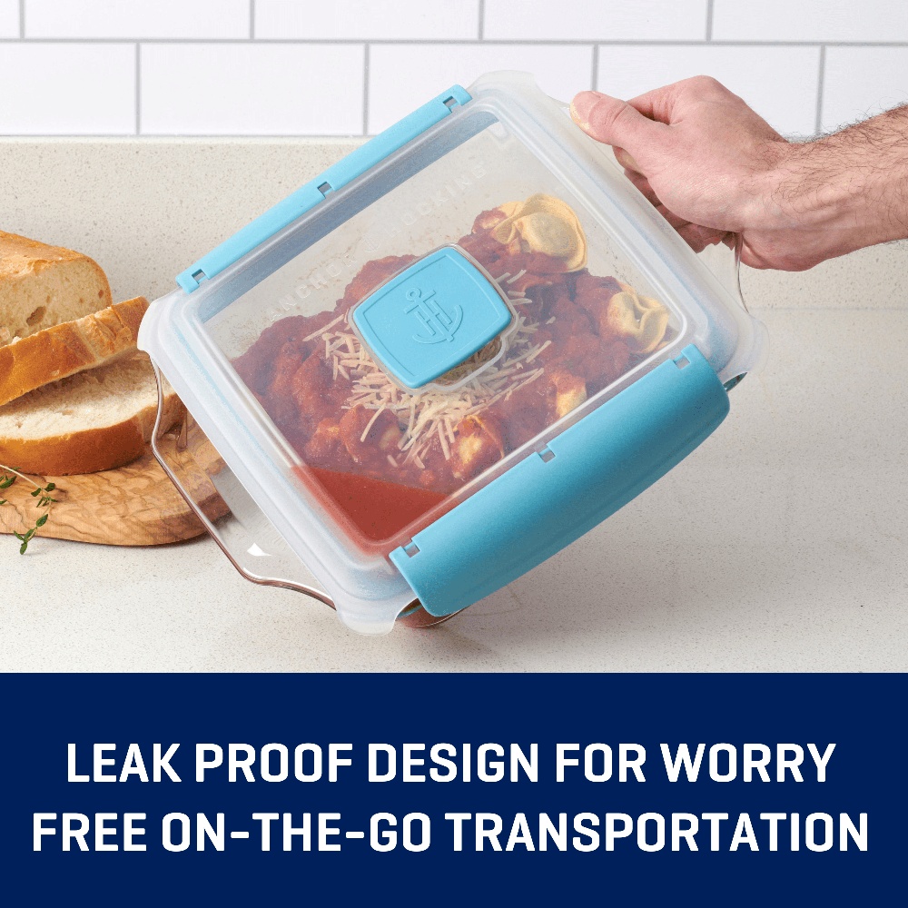 Quart Glass Baking Dish With Locking Tempered Oven Safe Casserole Storage Container Ideal For Roast 4