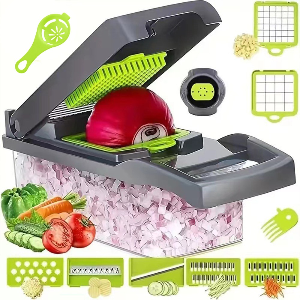 Multifunctional Vegetable Chopper Handle Food Grater Egg Liquid Separator Peeler Vegetable Slicer D 5