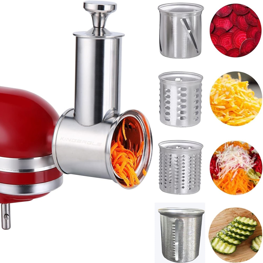 Large Stainless Steel Slicer Shredder Attachment For KitchenAid Mixer Dishwasher Safe Vegetable Che 1