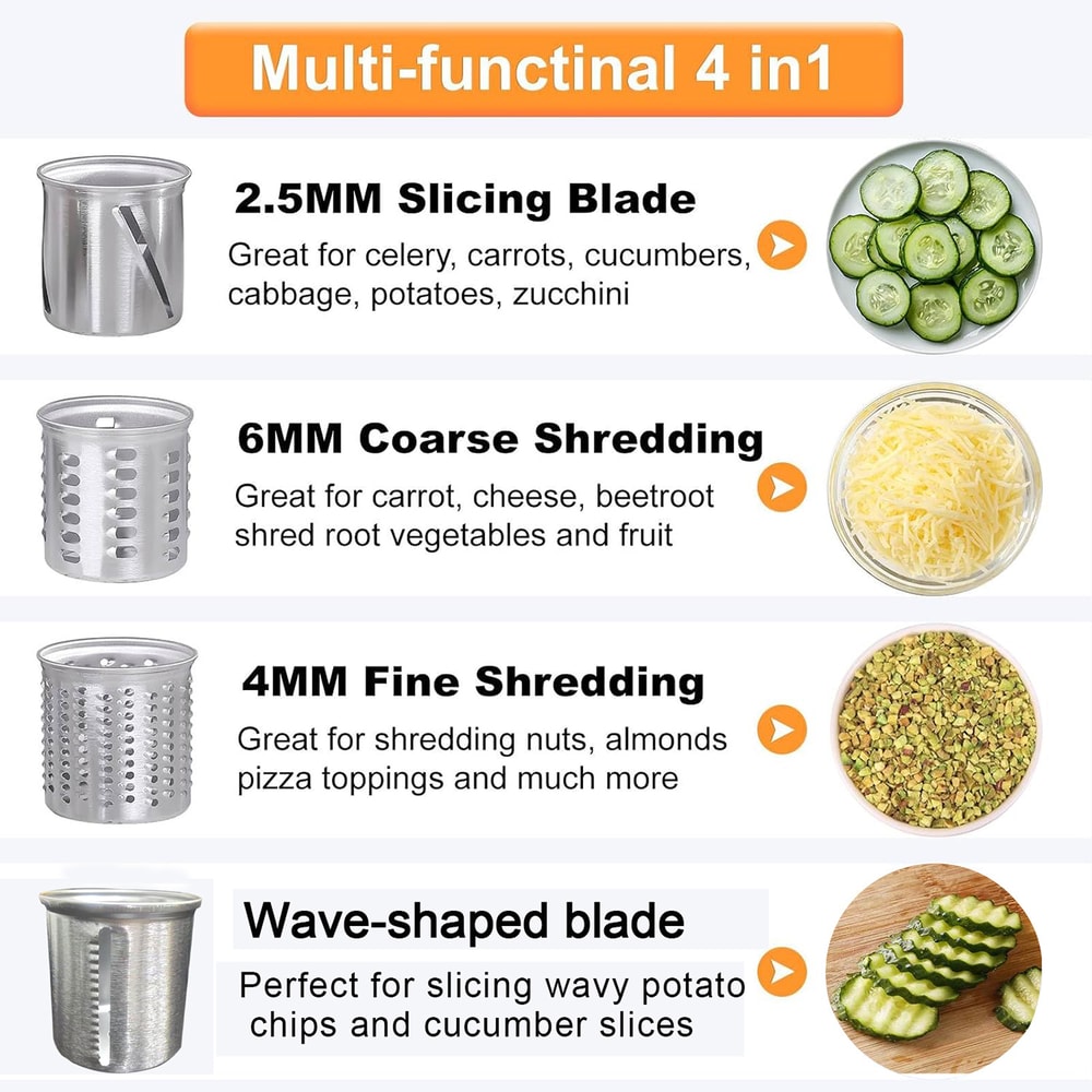 Large Stainless Steel Slicer Shredder Attachment For KitchenAid Mixer Dishwasher Safe Vegetable Che 4