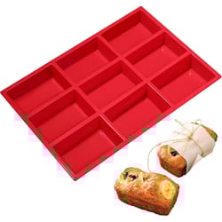 mini loaf pans non-stick, cavity silicone bread molds, heat resistant baking moulds for bread & cornbread, mini bread