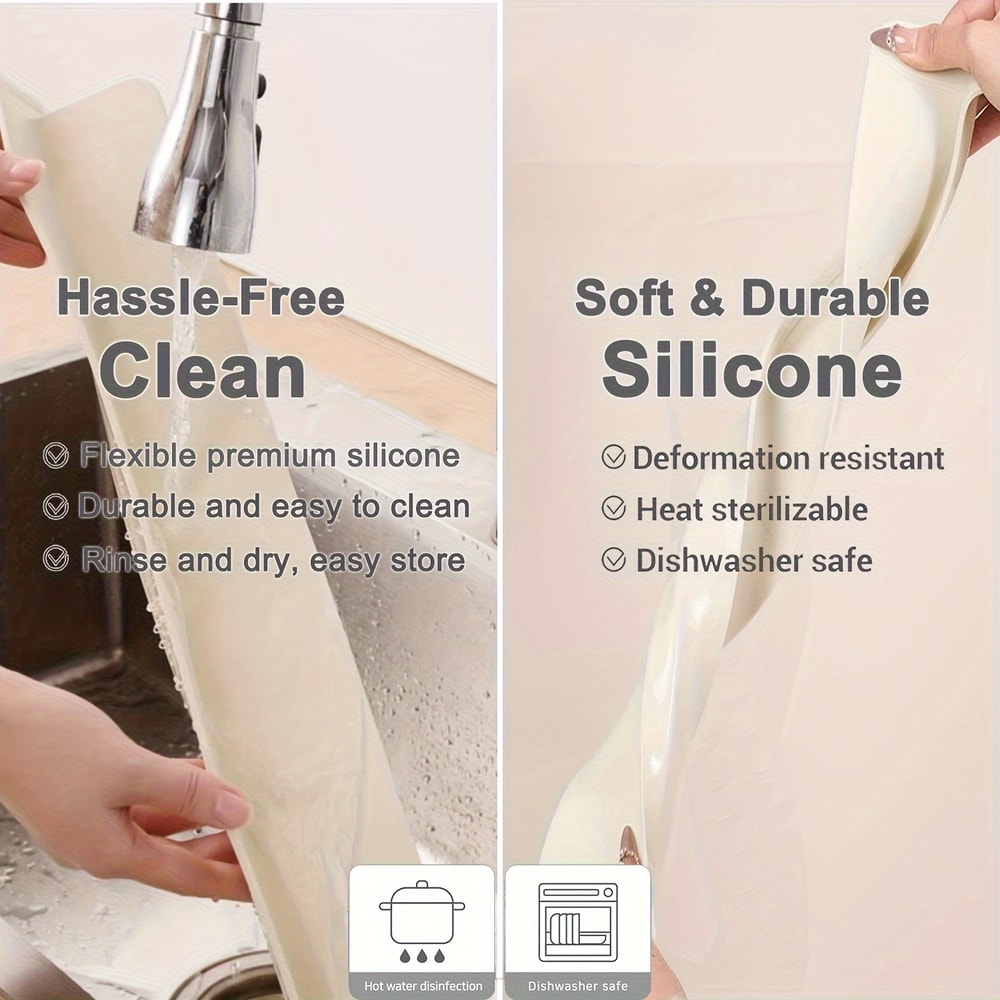 Silicone Sink Splash Guard Waterproof Kitchen Baffle Protects Clothes From Splashing Water When Was 3