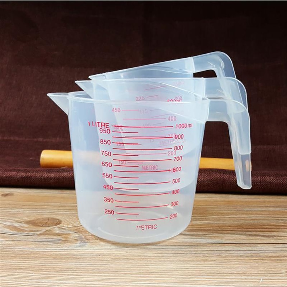 Baking Liquid Measuring Cups PVC Scale Cup Plastic Measuring Volume Beaker Kitchen Baking Tools 1