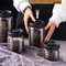 Multi Capacity Coffee Pot With Black Lid Manual Vacuum Sealed Storage Jar MoistureProof Glass Teapo