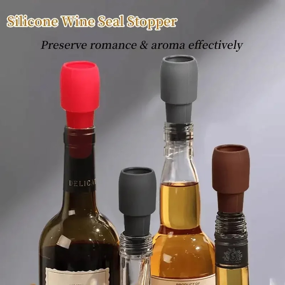 Universal Red Wine Bottle Stopper Soft Silicone Double Seal Bar Wine Utensils Kitchen Tools Cap 1