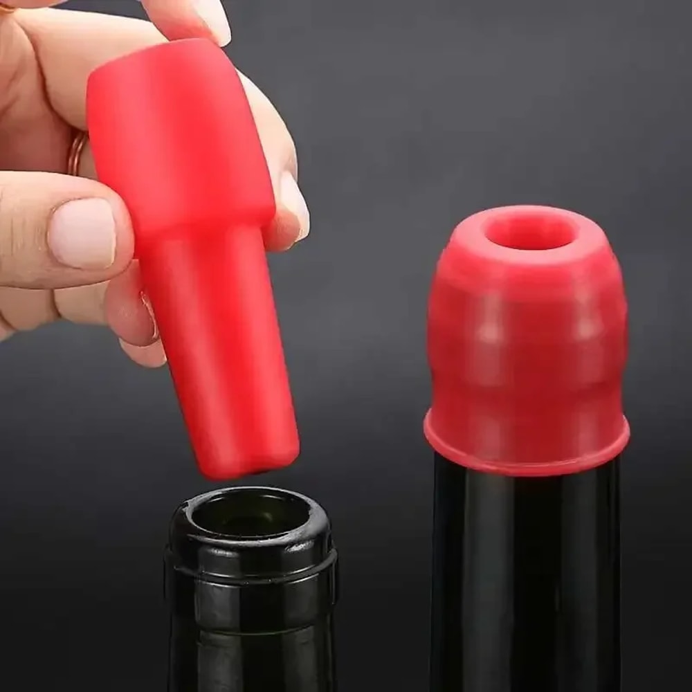 Universal Red Wine Bottle Stopper Soft Silicone Double Seal Bar Wine Utensils Kitchen Tools Cap 0