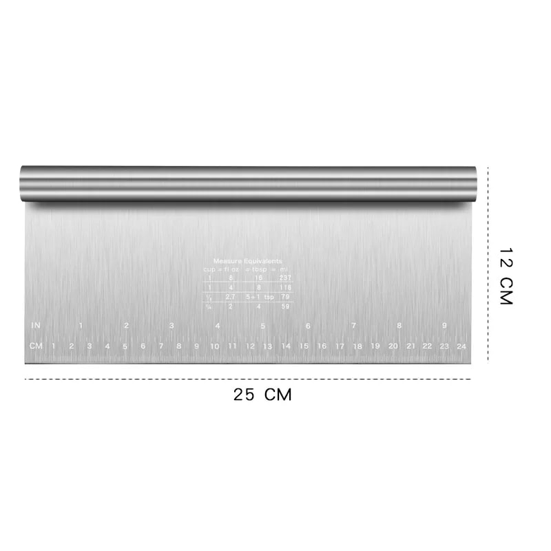 Stainless Steel Scale Cake Scraper DIY Dough Pastry Spatulas Buttercream Edge Smoother Cake Decorat 6