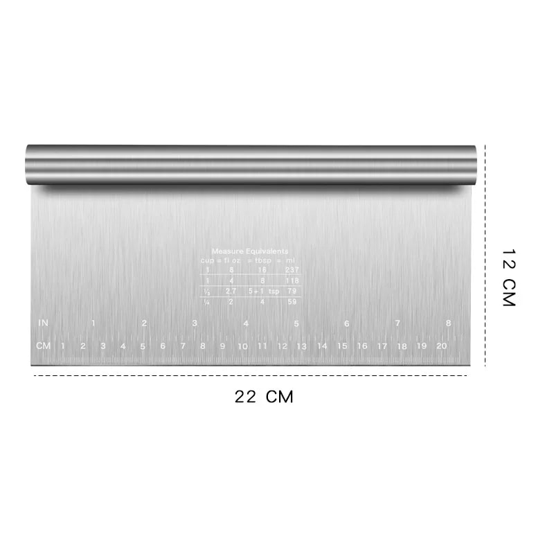 Stainless Steel Scale Cake Scraper DIY Dough Pastry Spatulas Buttercream Edge Smoother Cake Decorat 8