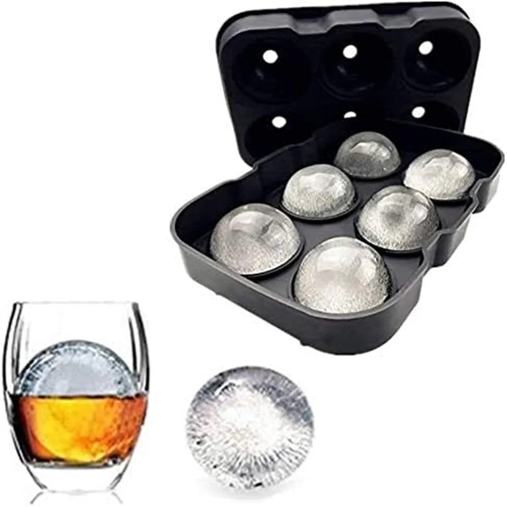 Silicone Ice Ball Maker Large Ice Sphere Mold High Balls Ice Shape Tray Whiskey Cocktail Bar Tools 5