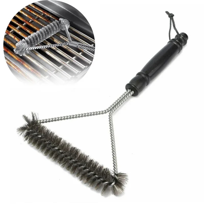 Stainless Steel Barbecue Brush, Non-Stick Cleaning Tool, BBQ Wire Accessories, Heavy Duty Barbecue Brush