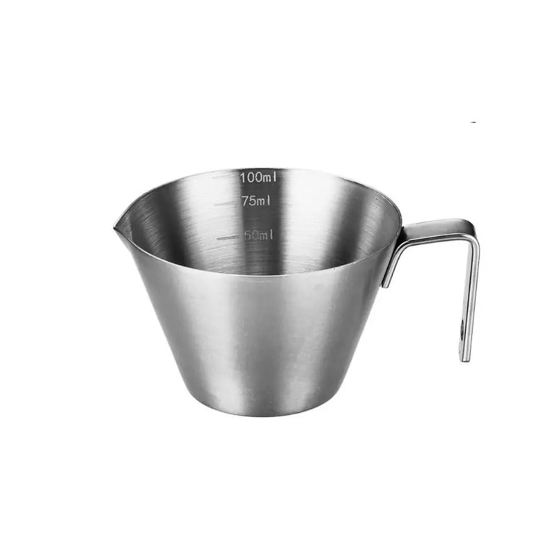 Stainless Steel Coffee Extraction Cup With Scale Small Milk Spoon Espresso Measuring Cup For Kitche