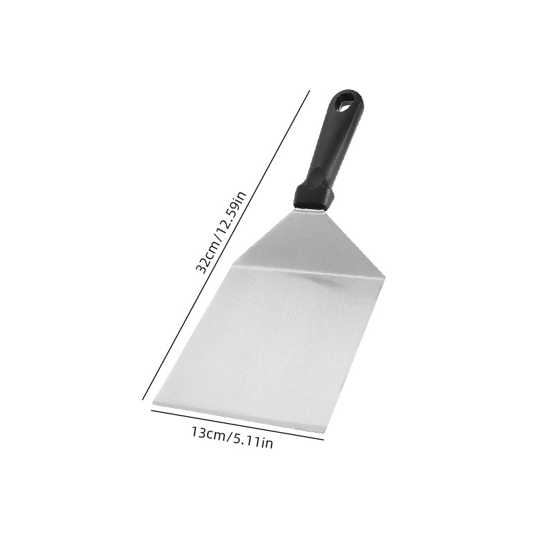 Kitchen Stainless Steel Scraper, Cooking Spatula, Barbecue Spatula, Plate Hamburger Spatula, Cooking Utensils for Grills