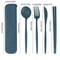 Wheat Straw Tableware Set, Portable Plastic Dinnerware, Knives, Forks, Spoons, Chopsticks, New Portuguese Design