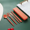 Wheat Straw Tableware Set, Portable Plastic Dinnerware, Knives, Forks, Spoons, Chopsticks, New Portuguese Design