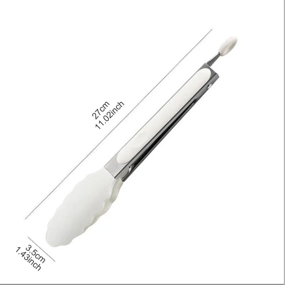 Stainless Steel Food Tongs, Non-Stick Silicone Cooking Clips, Barbecue Salad Bread Tools, Kitchen Accessories