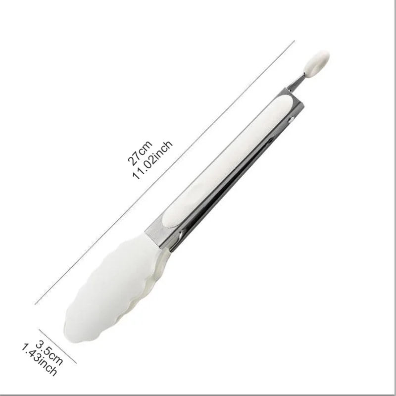 Stainless Steel Food Tongs, Non-Stick Silicone Cooking Clips, Barbecue Salad Bread Tools, Kitchen Accessories