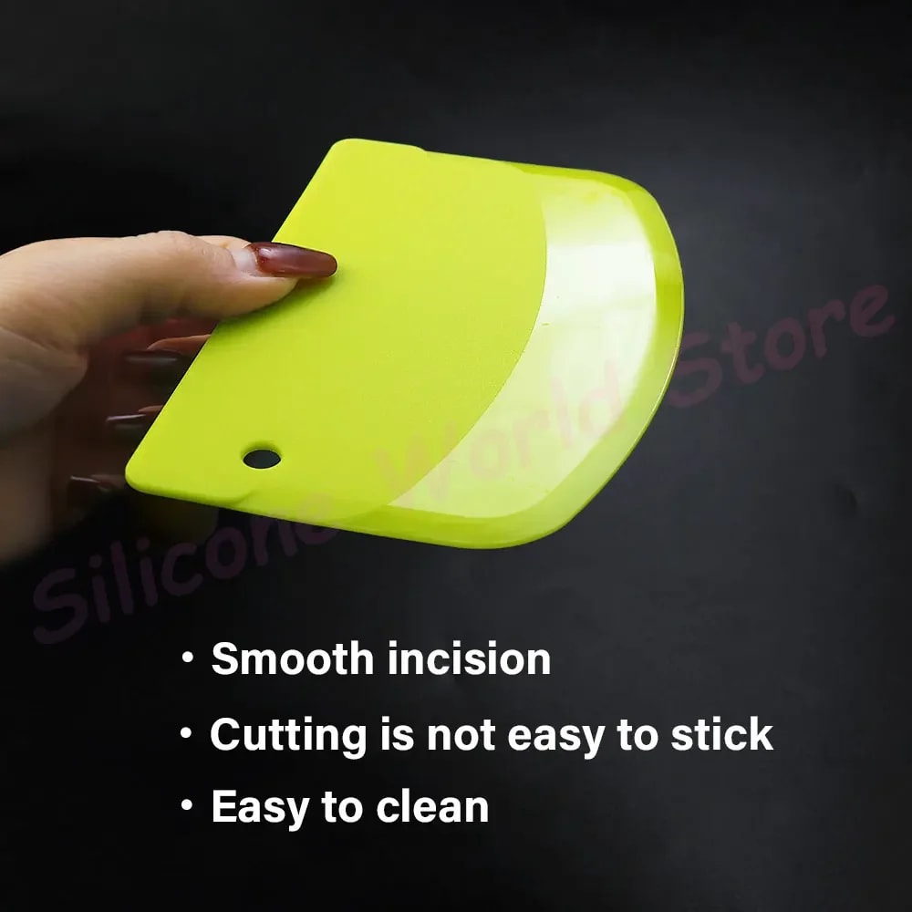Polychrome Plastic Scraper Cake Cream Scraper Dough Cutting Knife Kitchen DIY Tools Baking Tools 3