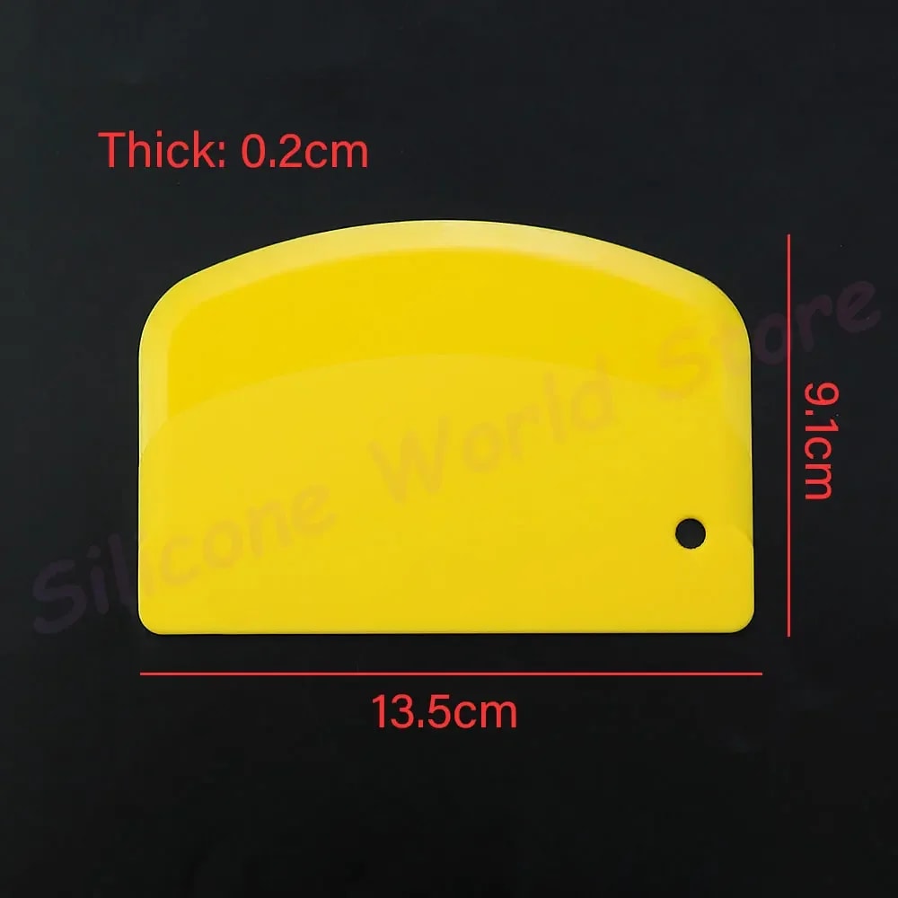 Polychrome Plastic Scraper Cake Cream Scraper Dough Cutting Knife Kitchen DIY Tools Baking Tools 5