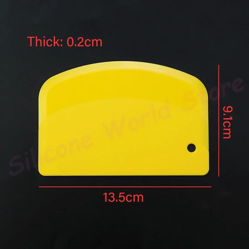 Polychrome Plastic Scraper Cake Cream Scraper Dough Cutting Knife Kitchen DIY Tools Baking Tools 5