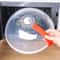 Microwave Food Cover Plate Vented Heat-resistant Food Splatter Protector Lid, Kitchen Thickened Clear Food Anti-Splash