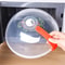 Microwave Food Cover Plate Vented Heat-resistant Food Splatter Protector Lid, Kitchen Thickened Clear Food Anti-Splash