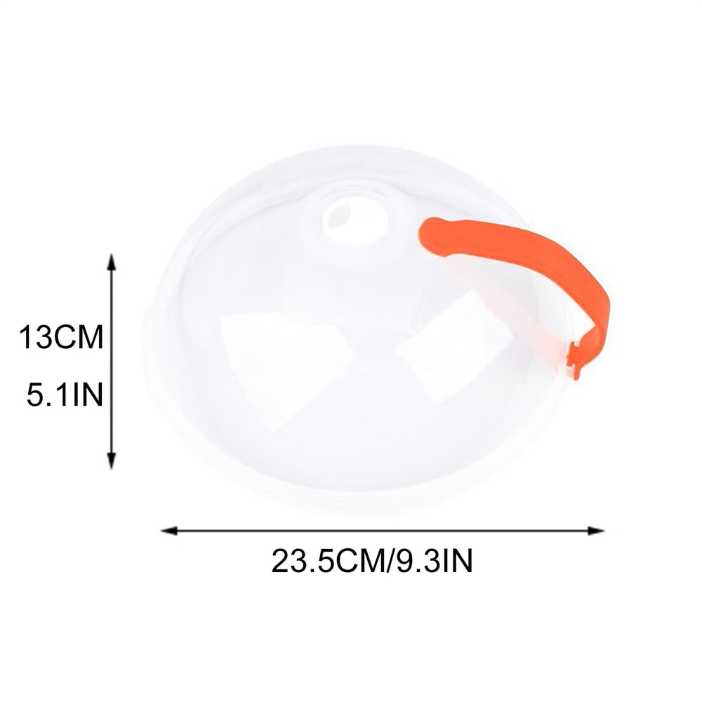 Microwave Food Cover Plate Vented Heat-resistant Food Splatter Protector Lid, Kitchen Thickened Clear Food Anti-Splash