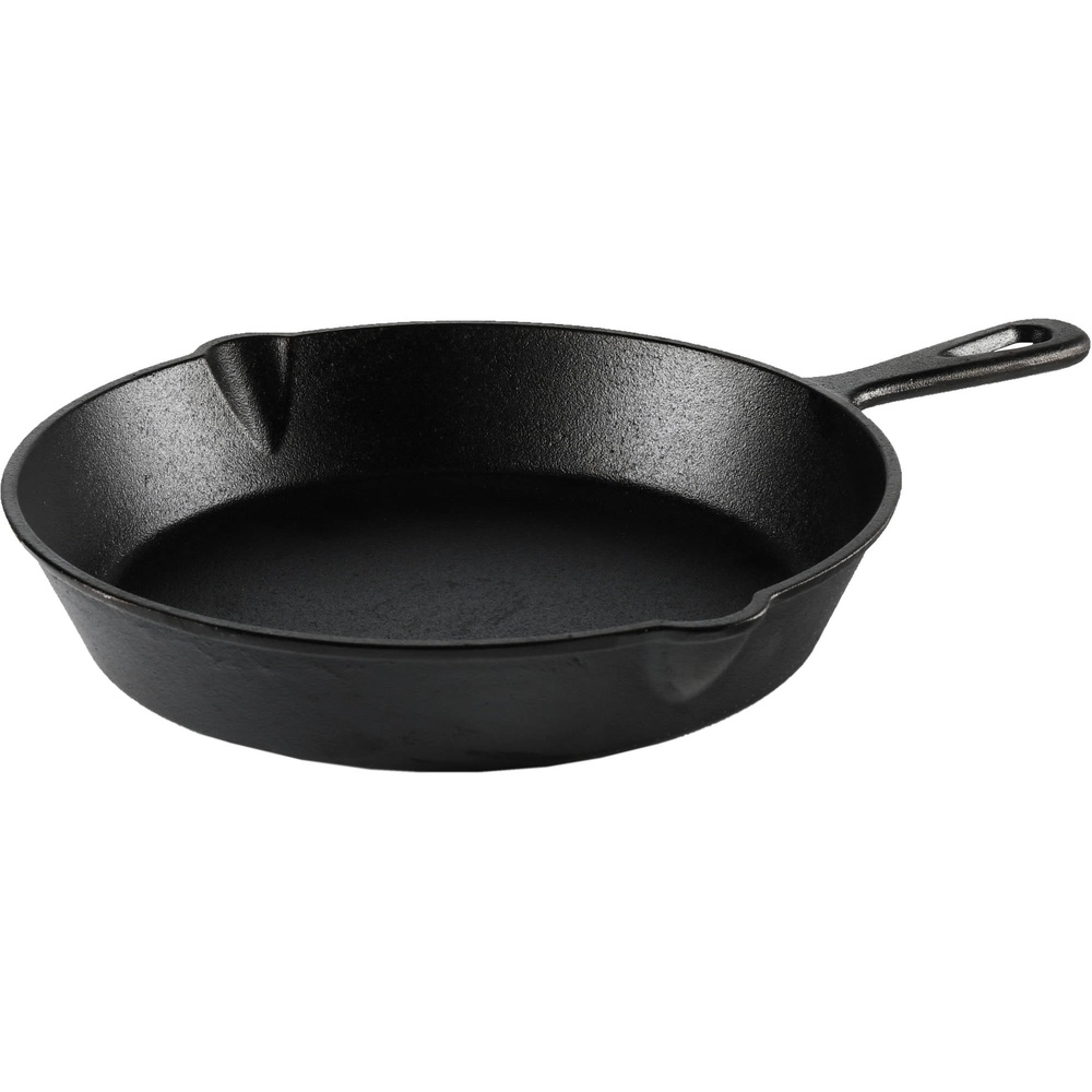 Cast Iron Skillet Heat Distribution Versatile Cooking Nonstick Surface Campfire Safe Easy Drain Pou 0