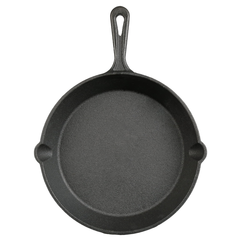 Cast Iron Skillet Heat Distribution Versatile Cooking Nonstick Surface Campfire Safe Easy Drain Pou 2