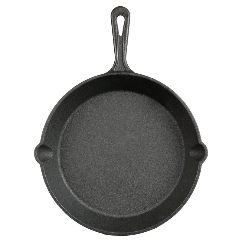 Cast Iron Skillet Heat Distribution Versatile Cooking Nonstick Surface Campfire Safe Easy Drain Pou 2