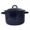 Enamel Stock Pot With Double Handles Oven Safe Durable Steel For Stews Soups Efficient Heat Distrib 0