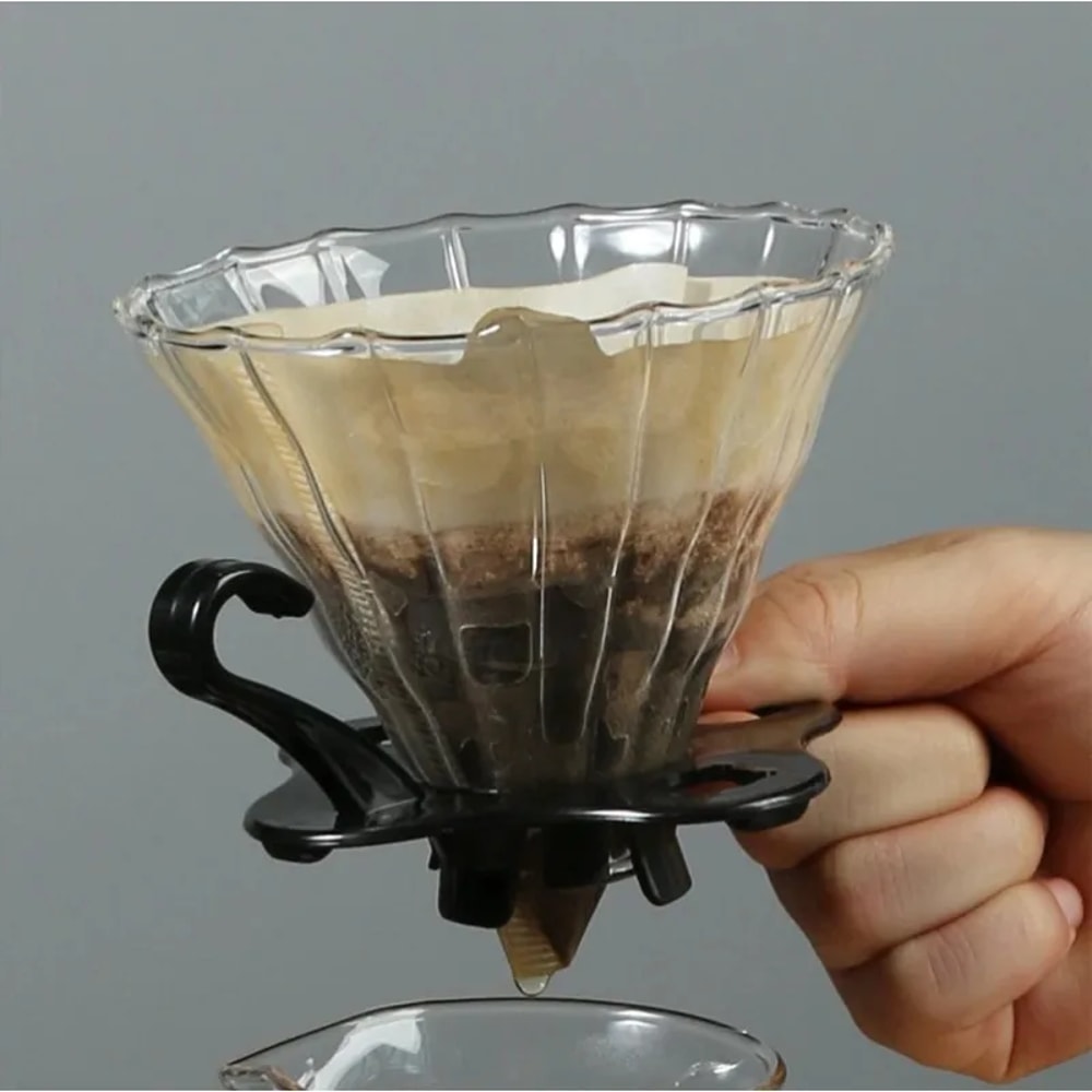 Coffee Filter Paper VShaped Wood Pulp Cone Filter Natural Drip Coffee Paper Filters For Pour Over E 2
