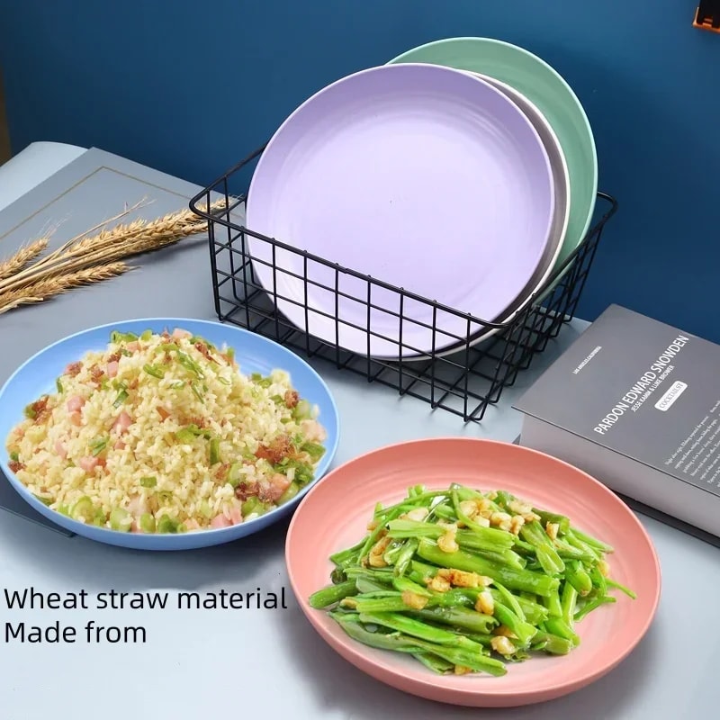 Nordic Wheat Straw Plate Large Plastic Bone Spitting Plate Dry Fruit Plate Fruit Vegetable Tablewa 1