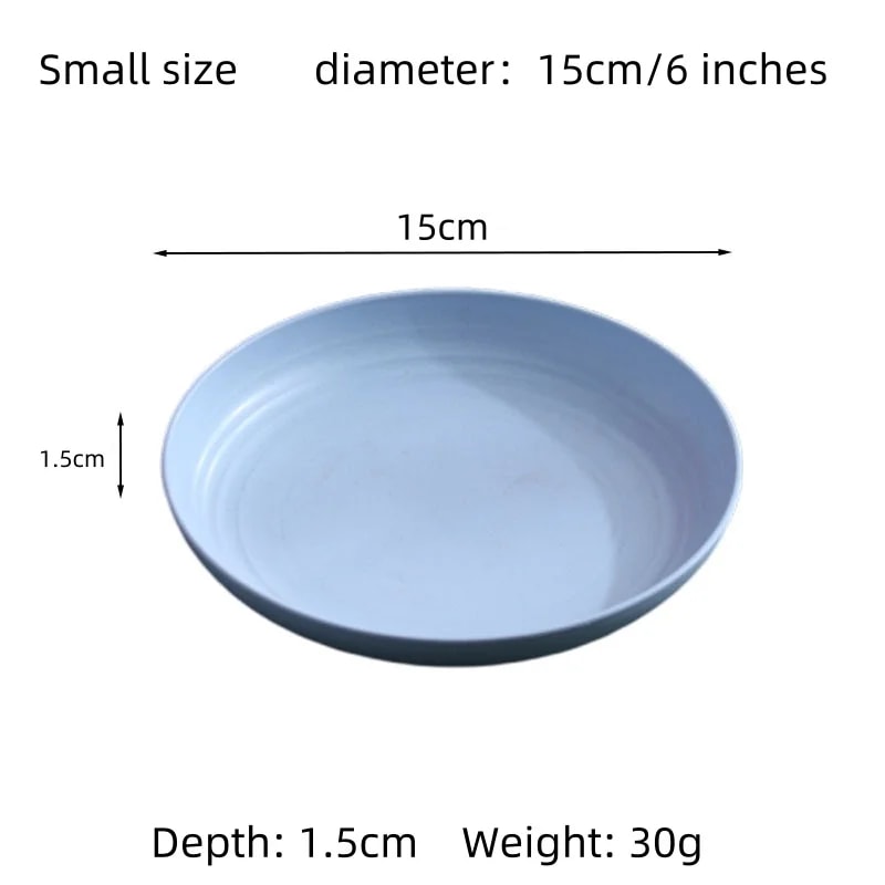 Nordic Wheat Straw Plate Large Plastic Bone Spitting Plate Dry Fruit Plate Fruit Vegetable Tablewa 4