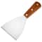 Wooden Handle Stainless Steel Oblique Spatula Steak Scraper Burger Pizza Shovel Kitchen Cooking To 6